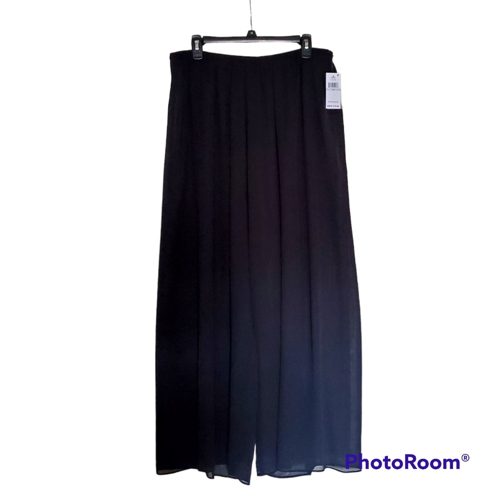 Alex Evenings Black Wide Leg Jumpsuit Pants